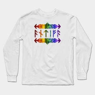 Antifa Runes - Rainbow Long Sleeve T-Shirt